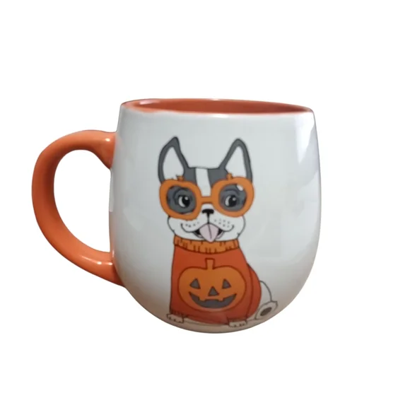 3 For $15 Hello Pumpkin French Pup Mug 🎃 - Picture 2 of 3